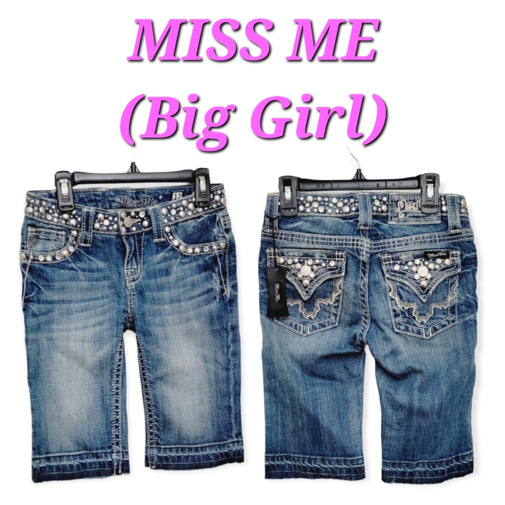 Miss Me Denim Bermuda Short Big Girl western